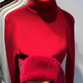 Pull femme d’hiver doublé en velours