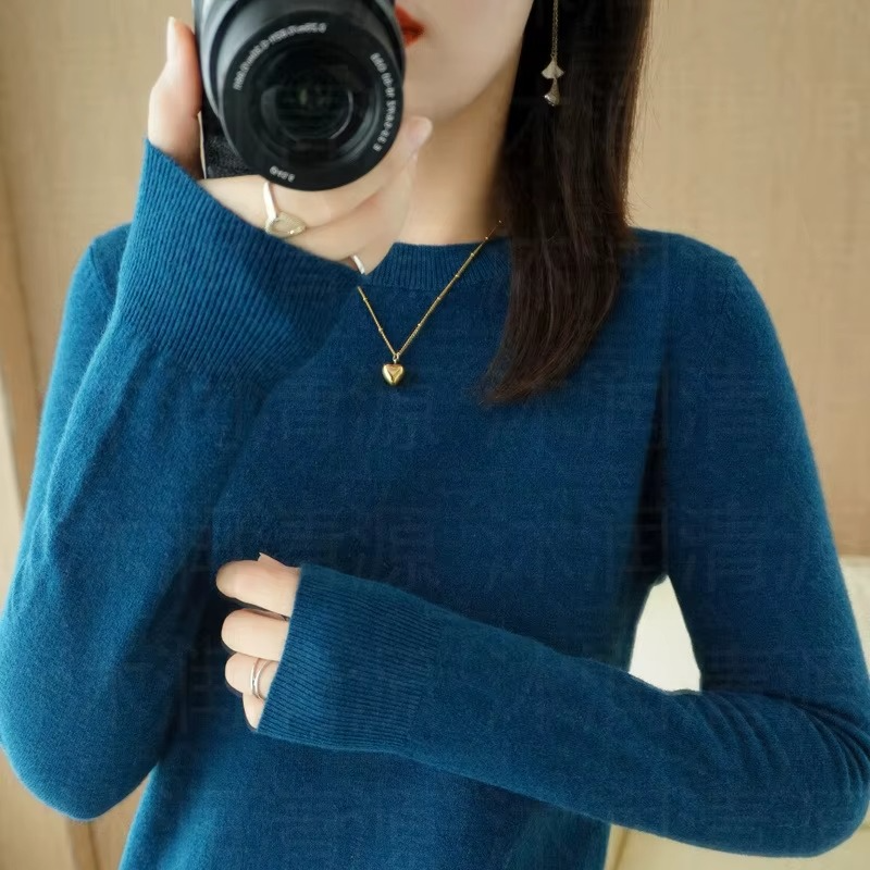 Pull femme en cachemire à col rond