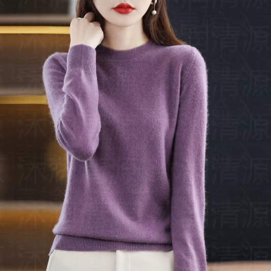 Pull femme en cachemire à col rond