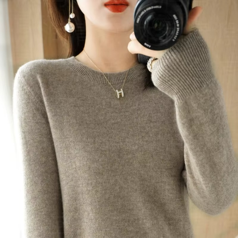 Pull femme en cachemire à col rond