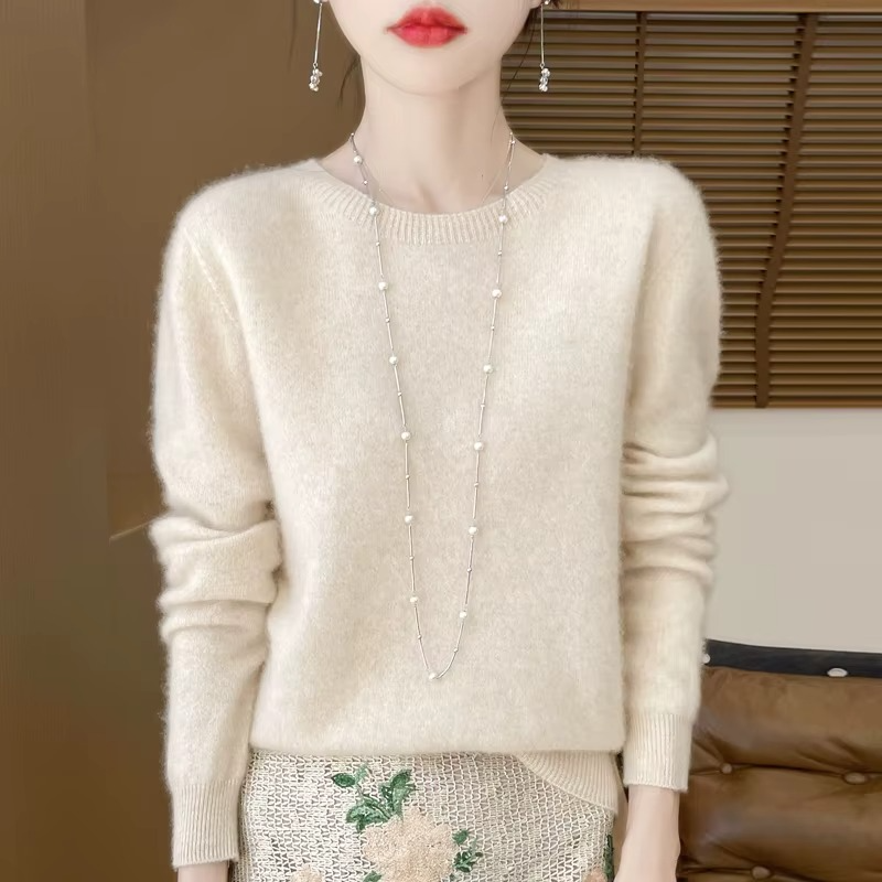 Pull femme en cachemire et laine
