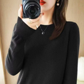 Pull femme en laine classique à col rond