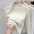 Pull femme en maille avec volants