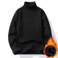 Pull homme d’hiver à col roulé doublé en polaire