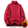 Pull homme d’hiver à col roulé doublé en polaire