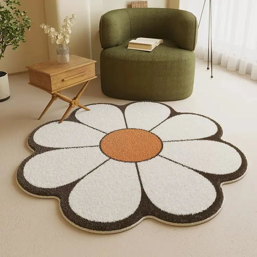 Tapis décoratif en forme de fleur