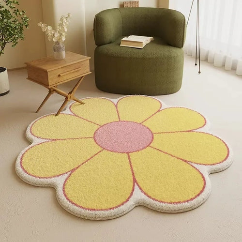 Tapis décoratif en forme de fleur
