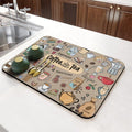 Tapis égouttoir de vaisselle absorbant
