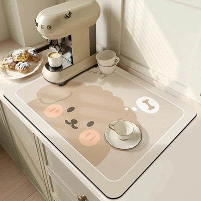 Tapis égouttoir de vaisselle en microfibre absorbante