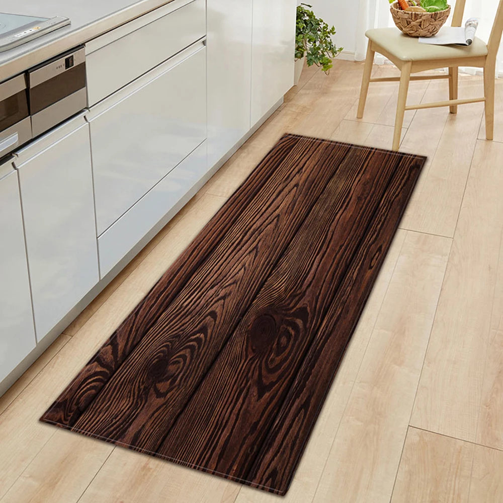Tapis long imprimé absorbant et antidérapant