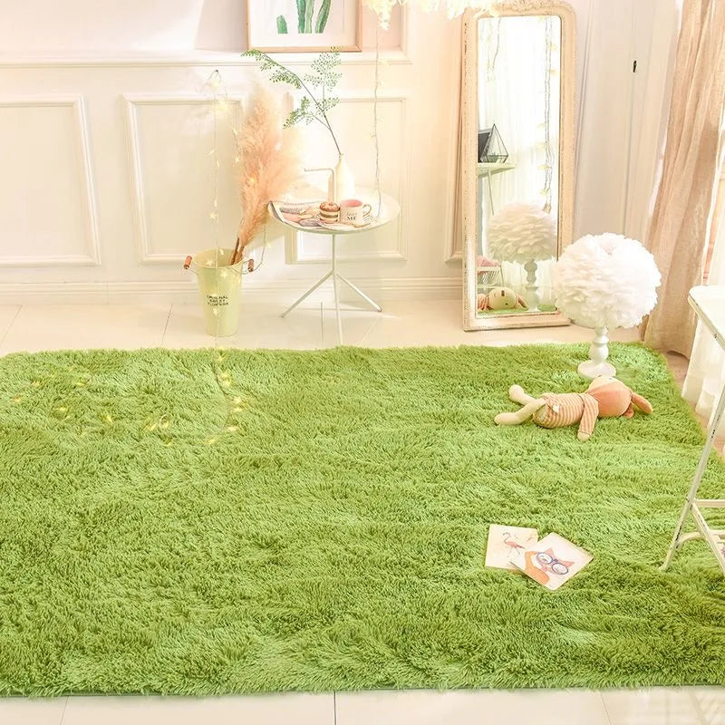 Tapis décoratif en peluche antidérapant
