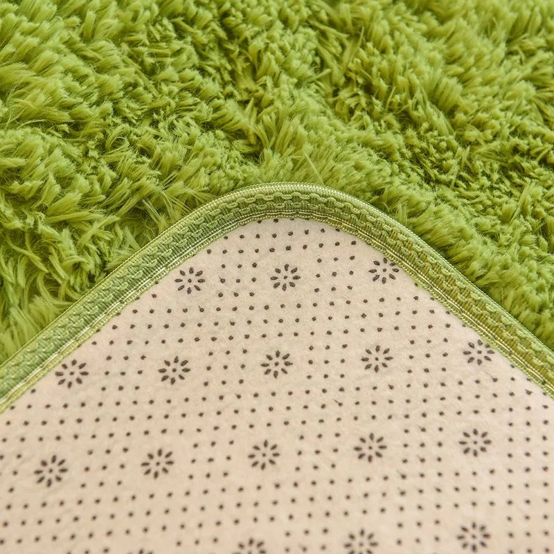 Tapis décoratif en peluche antidérapant