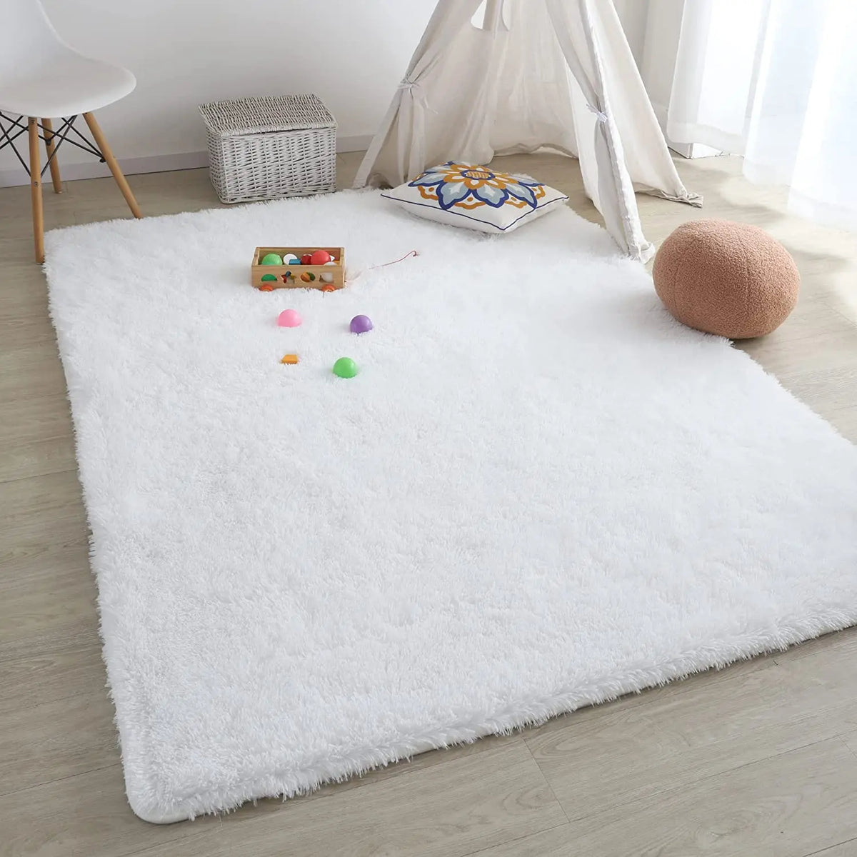 Tapis moderne en peluche douce pour salon