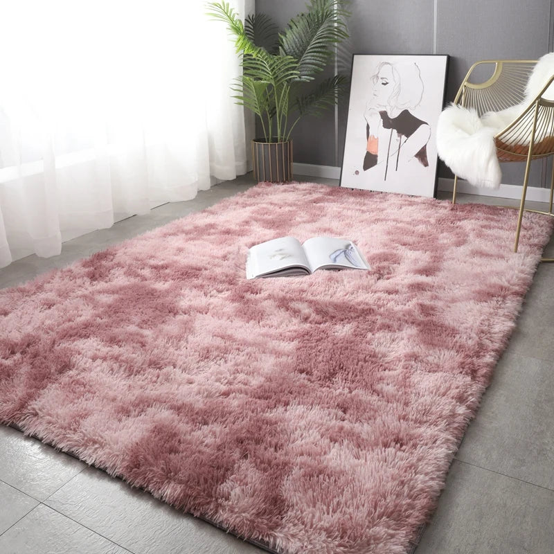 Tapis moderne en peluche douce pour salon