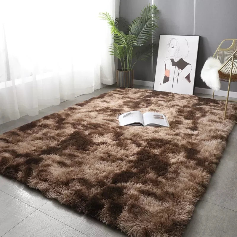 Tapis moderne en peluche douce pour salon