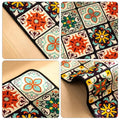 Tapis de cuisine long style rétro antidérapant