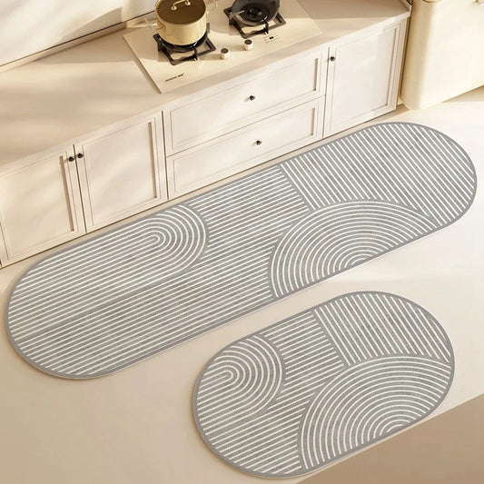 Tapis de cuisine superabsorbant en diatomite antidérapant