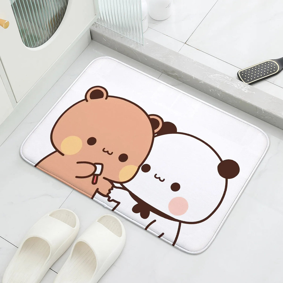 Tapis de salle de bain mignon avec motif dessin animé antidérapant
