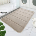 Tapis de salle de bain en velours avec motif géométrique en relief
