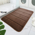 Tapis de salle de bain en velours avec motif géométrique en relief