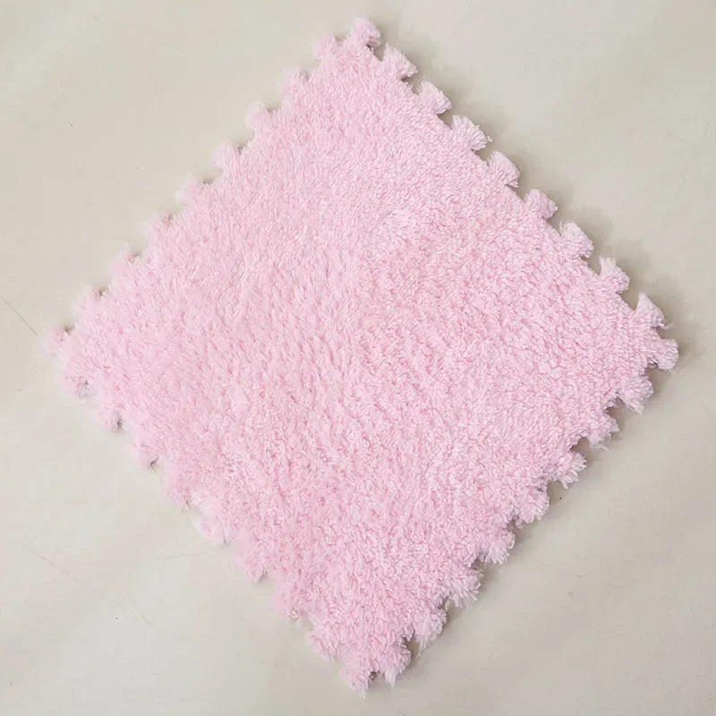 Tapis de sol enfant en peluche puzzle doux pour jeux et décoration