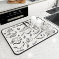 Tapis de cuisine antidérapant ultra-absorbant pour évier