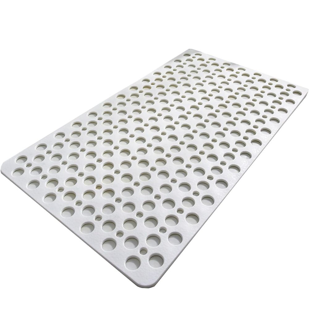 Tapis de bain antidérapant avec trous de drainage et ventouses