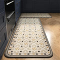 Tapis de cuisine long style rétro antidérapant