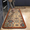 Tapis de cuisine long style rétro antidérapant