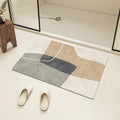 Tapis de salle de bain rectangulaire à séchage rapide antidérapant
